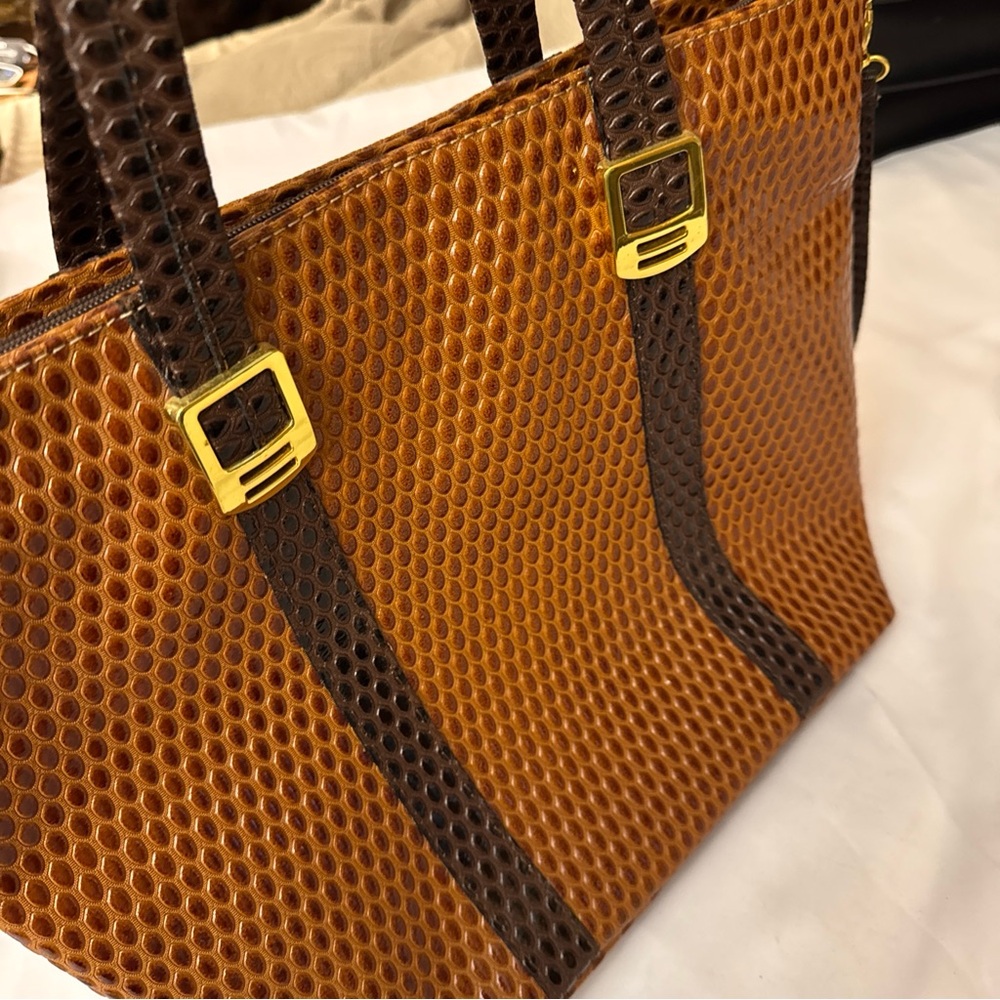Source Unknown Honeycomb Brown Tote - image 2